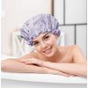 Bodylife Shower Cap Reusable Bath Cap Double Layered Waterproof Vintage Butterfly