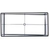 Black Medium Rectangular Hardback Lamp Shade 16" Wide x 8" Deep x 10" High (Spider) Replacement with Harp and Finial - Springcrest