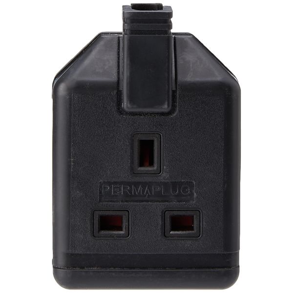 Masterplug Heavy Duty Single Socket Trailing Socket, without Plug and Cable, Black