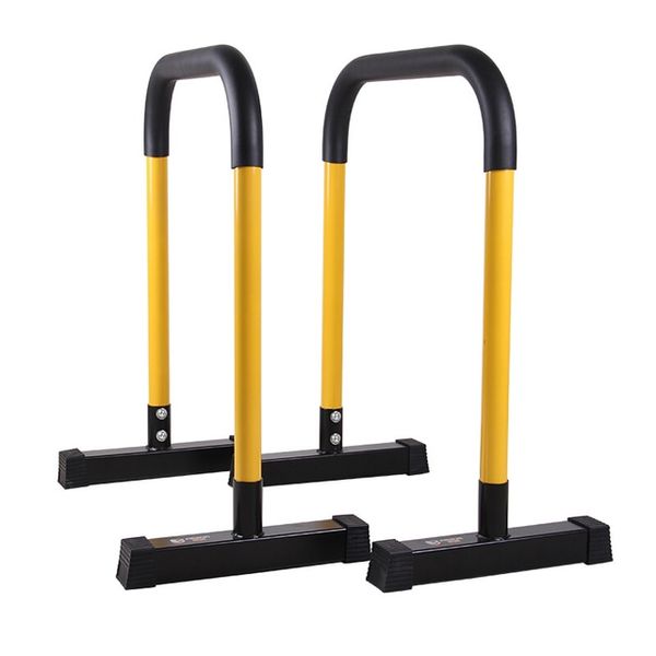 Equalizer Bar Dip Bar Dip Bar Chinning Dipping Parallel Bars Household 75cm Height Split Single Parallel Bar 440LBS Loading Capacity Indoor, 02 YELLOW