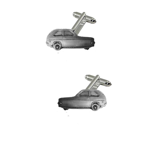 Reliant Robin Mk1 saloon. 3D cufflinks classic car pewter effect cufflinks ref202