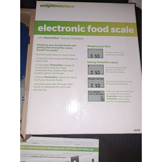 Weight Watchers Electronic Food Scale w PointsPlus Values Database Model  30060