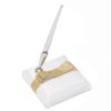 Gartner Studios Wedding Collection Pen White Satin Holder Gold Glitter Bow