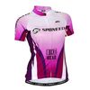 sponeed Women's Road Cycling Jersey Compression Short Pants Padding US L Purple Multi