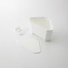Yamazaki Industries 3236 Triangular Corner Floating Lid Included, Triangular Corner, Aqua, White