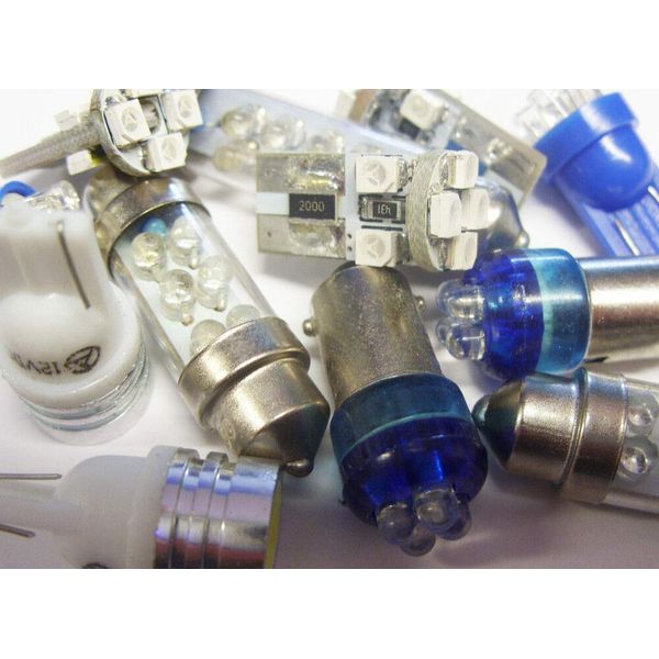 CarModShop E90INT-B Blue LED Interior Bulb Kit Spare Electric Part Replacement