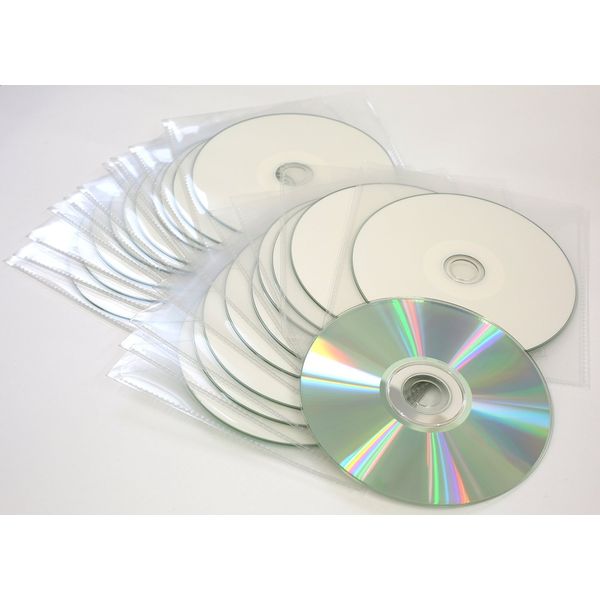 Traxdata 10x Blank Discs CD CD-R 52x Diamond Silver/White Printable in Sleeves