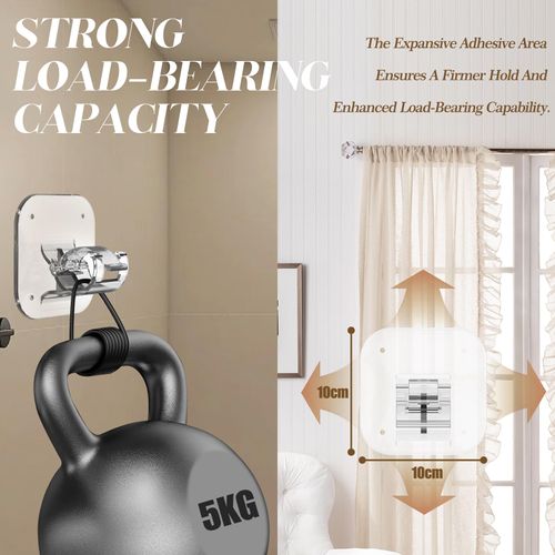 No Drill Curtain Rods for Windows – Renter Friendly, Self-Adhesive Curtain Rod Holder Easy Install, Adjustable Brackets, Supports Up to 20 Pounds, Perfect for Kitchen, Bedroom, and Bathroom