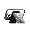 CASETiFY Snappy Wallet Stand, Silver - Chrome Doodles