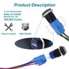 GEPHYNM Horn Button, Momentary Push Button Switch, Horn Switch for Car Modification, Push Button Switch a Tail Plug Harness