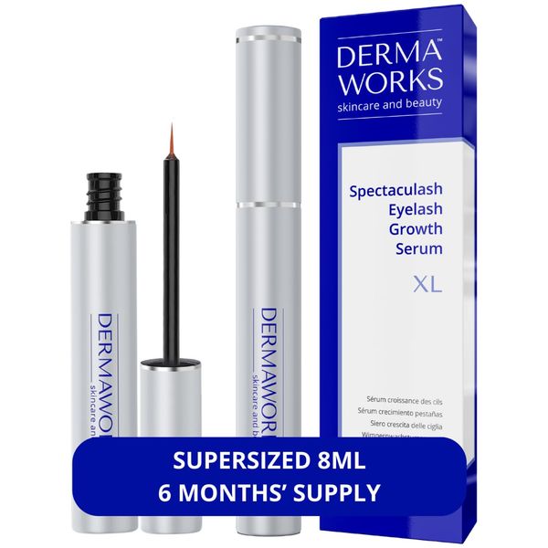 AS SEEN IN VOGUE- SPECTACULASH Lash Serum (XL) - Eyelash Serum - Eyelash Growth Serum - Eyelash Serum for Growth & Thickness - Lash Enhancing Serum Conditioner for Rapid Eyelash Growth DERMAWORKS UK