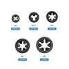 sourcing map 125Pcs Internal Tooth Washers Assortment Kit, 65Mn Tooth locking Ring Washers Quick Speed Nut ing Fastener, 5 Size, Black