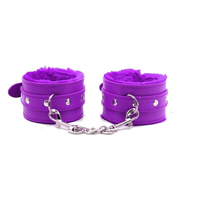 Adjustable Leather Handcuff Strong and Durable Super Soft Fur Hand Cuffs Multifunctional Bangle