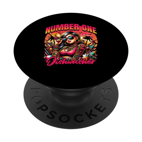 Number One Dishwasher #1 Womens PopSockets Swappable PopGrip
