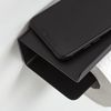 Tiger Colar Toilet Roll Holder with Shelf Black