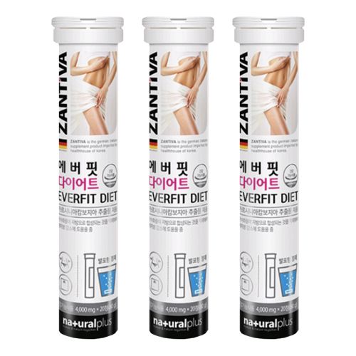 [Natural Plus] Zantiva Everfit Diet Effervescent Garcinia 20 tablets x 3 bottles + bottle