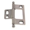 Hafele Non-Mortise Solid Brass Butt Hinge Brushed Nickel Ball Tip 351.95.682