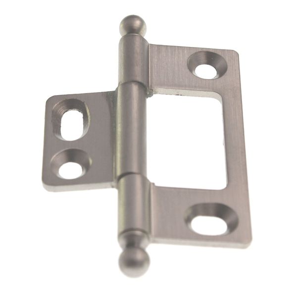 Hafele Non-Mortise Solid Brass Butt Hinge Brushed Nickel Ball Tip 351.95.682