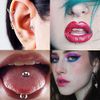 XiAoMiNiNg 74pcs Piercing Kit 14G16G Belly Button/Septum Piercing Kit for all piercings (Stainless steel color)