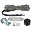 Extreme Max 5600.3103 The Devil's Helper Complete Synthetic ATV Winch Rope Kit - Gray