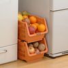 6 Pack Orange Japanese Stackable Storage Kitchen Pantry Organizers Basket 4670x6