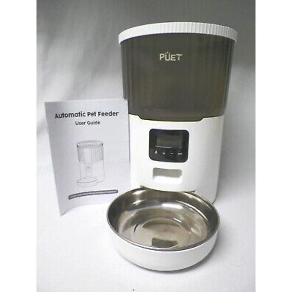 Puet Automatic Pet Feeder Voice Recorder Programmable Timer Dual Power Supply