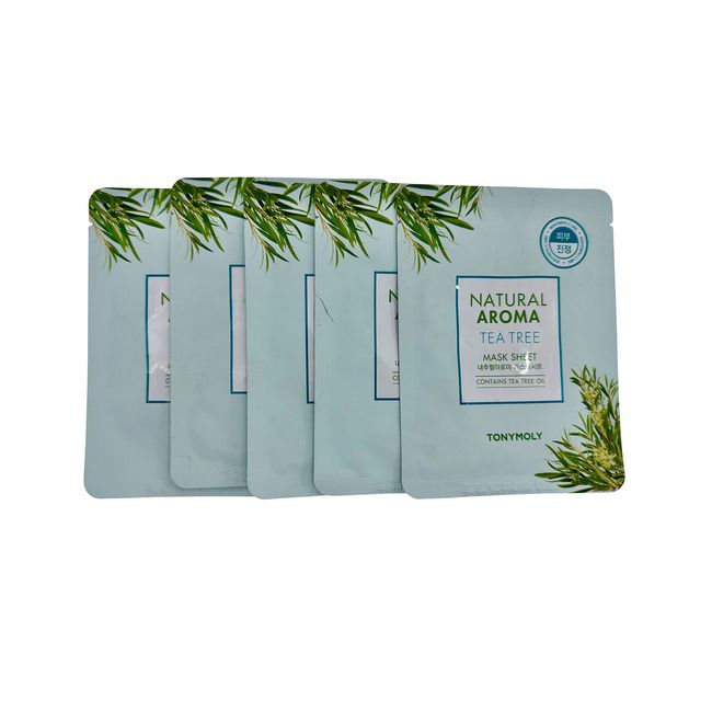 TonyMoly Natural Aroma Tea Tree Mask Sheet Set of 5