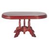 Dollhouse Miniature Mahogany Oval Dining Table
