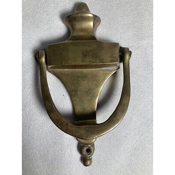 Vintage Heavy Solid Brass Door Knocker  Classic Design 7” X 4”