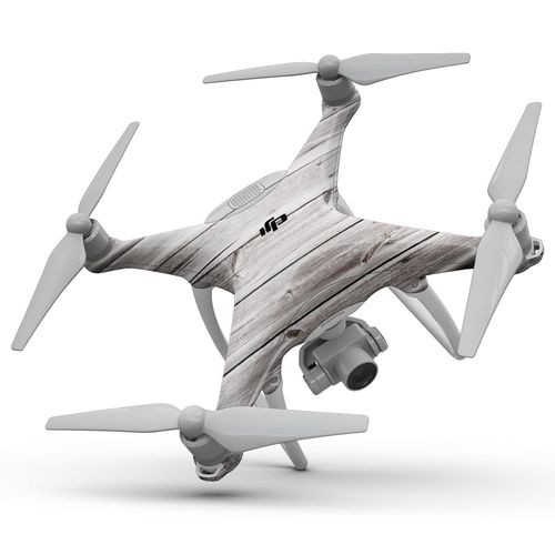 Design Skinz Design Skinz Aged White Wood Planks Full-Body Wrap Decal Skin-Kit Compatible with The Drone DJI Inspire 1