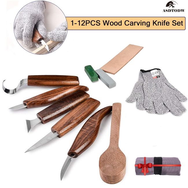 6PCS/Set Wood Carving Tools Peeling Woodcarving Chisel Woodworking Cutter  Hand Carving Wood Woodpecker DIY Hand Tool Hot Set