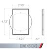 TayMac PRBA400G Plastic Round Box Adapter, Gray