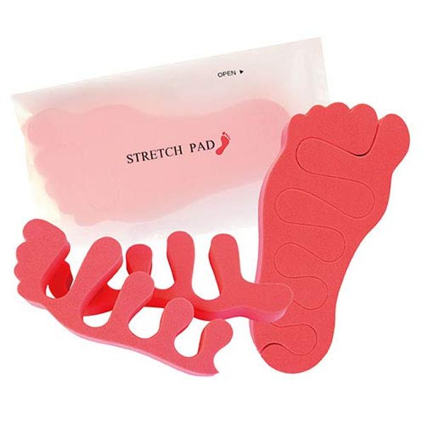 Hotel Amenities Foot Care Commercial Toe Pads Stretch Pads, Pink, Set of 12