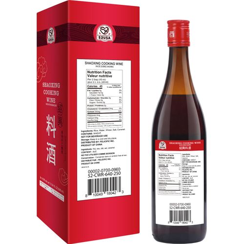 52USA Shaoxing Cooking Wine 21.64 Fl Oz, Missing Secret Ingredient Chinese Cooking Wine, Shaoxing Wine