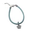 Static Cling Pet Necklace Paw Charm Blue M