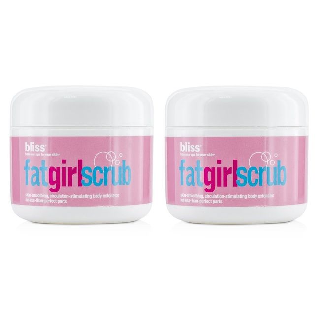 (2 PIECE) Bliss Fat Girl Scrub Skin Smoothing Stimulating Body Exfoliator 1.7 oz