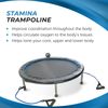 Stamina 38 Inch Durable Rugged Steel Frame Folding Trampoline with MUUV Coaching