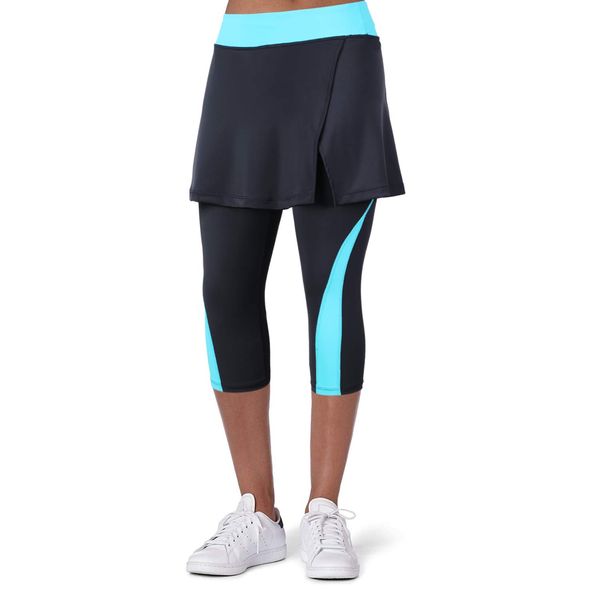 ANIVIVO Women Tennis Legging,Skirted Capri Leggings Tennis Pants for Women& Skirted Leggings(Apart Skirts,L)