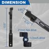 Universal Wrench Extender + Wrench Extender Tool Bar Set 13.5" Wrench Extension