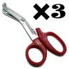 3× EMT Utility Red Scissors 5.5" Medical Paramedic First Aid Shears Tools