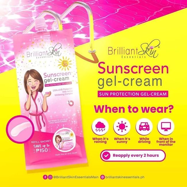 💯Brilliant Skin Essentials Sunscreen-Gel Cream 50g (beautyvault🇺🇸)