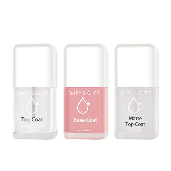 Base and Top Coat Nail Polish, Quick Dry Clear Nail Polish Set Shine Top Coat Nail Polish with Base Coat & Matte Top Coat Air Dry Nail Varnish Non Toxic Prevent Nail Gloss & Extend Nail Polish Lasting