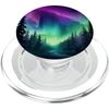 Aurora Borealis Dark Sky Nature Light Display PopSockets PopGrip for MagSafe