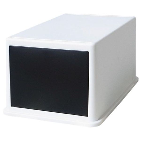 LIKE-IT CFS-D03 Trash Can Cafe Style Dust Lid Front Open (Unit Sold Separately), White, Approx. 8.9 x 13.4 x 6.7 inches (22.5 x 34 x 17 cm), Made in Japan