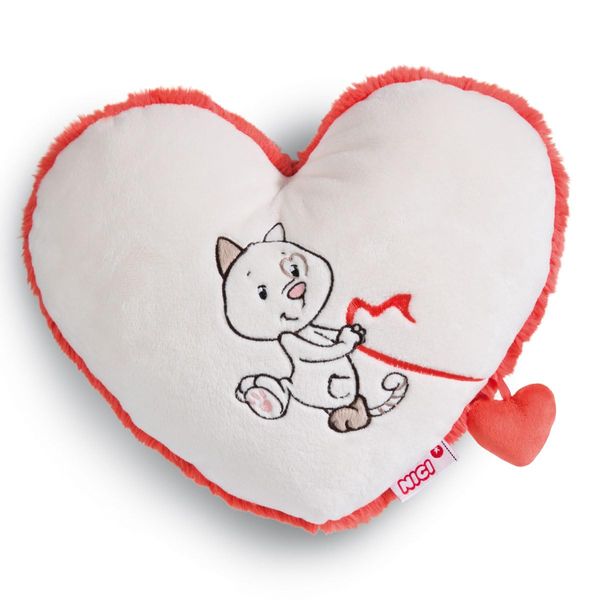 NICI Lovecat Heart Cushion 26x22cm