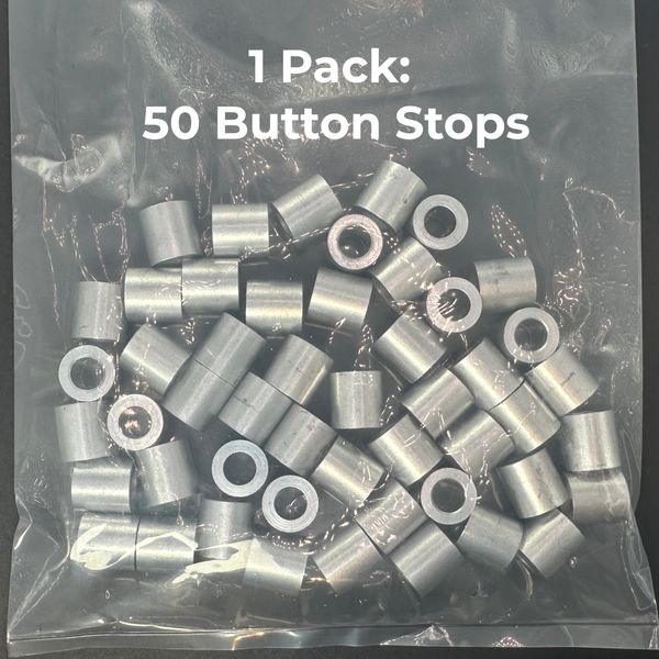 Lexco Cable 38ABS Wire Rope Button Stop 3/8 Aluminum (50)