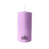 Kerze Durchmesser 7 cm Höhe 15 cm - Violett Pulver