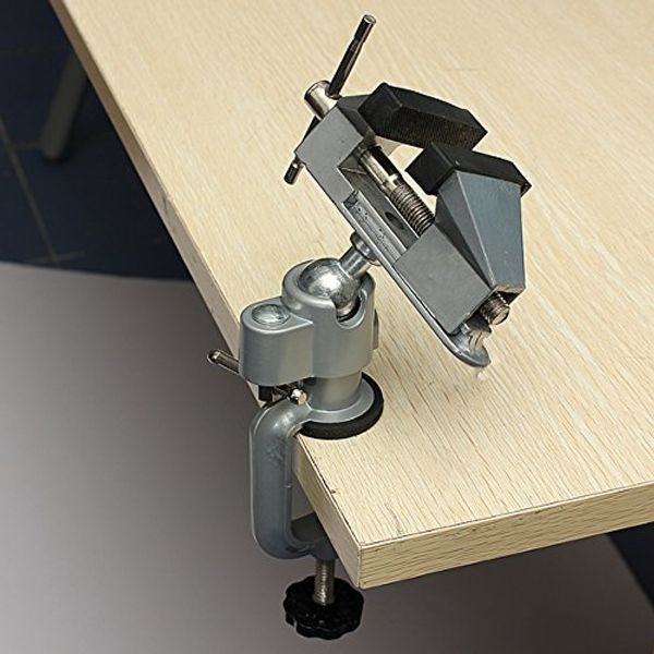 BENCH WIZARD Professional Swivel Vise with Clamp | 3" (7.6 cm) Tabletop Vise | Secure & Versatile | Durable Construction