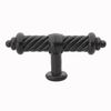 GlideRite Hardware - 3131-MB - Twisted Steel Drawer Pull Knob, 3.5", Matte Black (25)