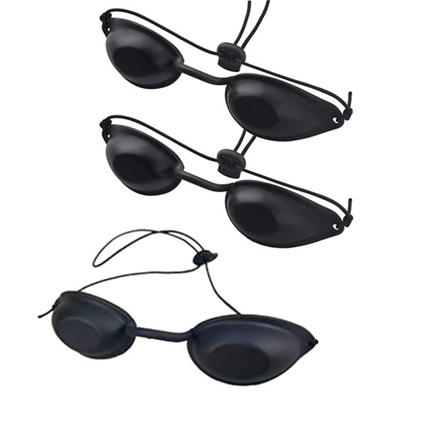 Solarium Glasses,3 Pack UV Protective Glasses Safety Goggles Tanning Goggles Eye Protection Glasses Eye Protection Glasses UV Eye Protection UV Black Glasses for Patients in IPL UV Infrared Therapy